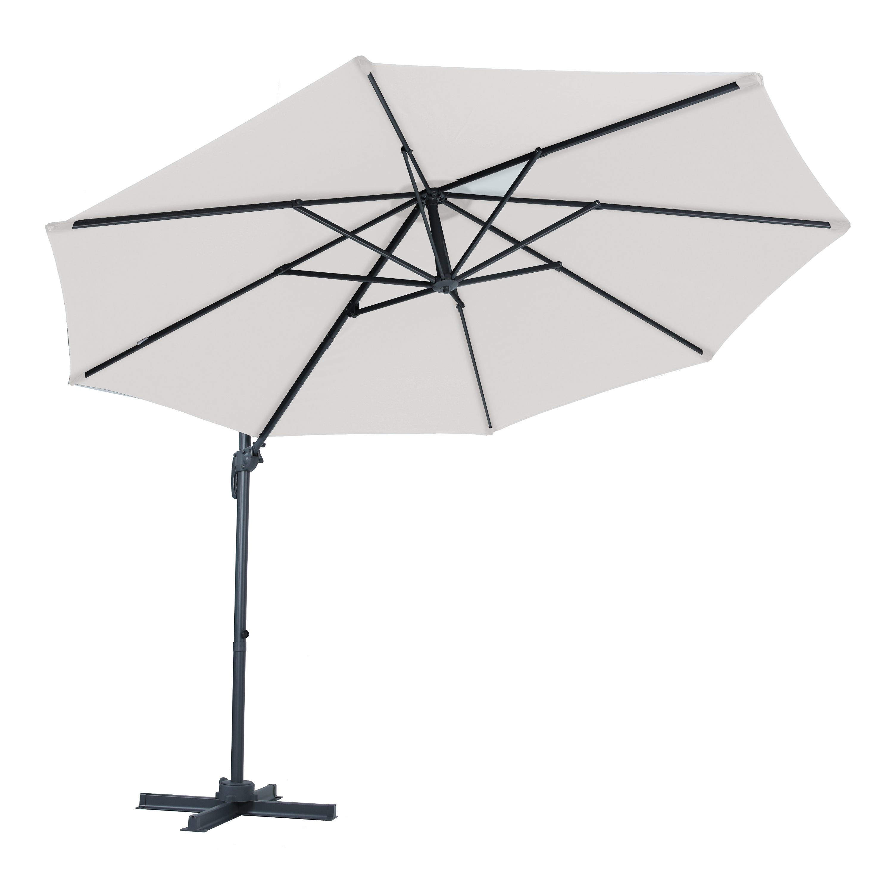 AXI Marisol Cantilever Parasol Ø 300cm Round - Grey/Beige