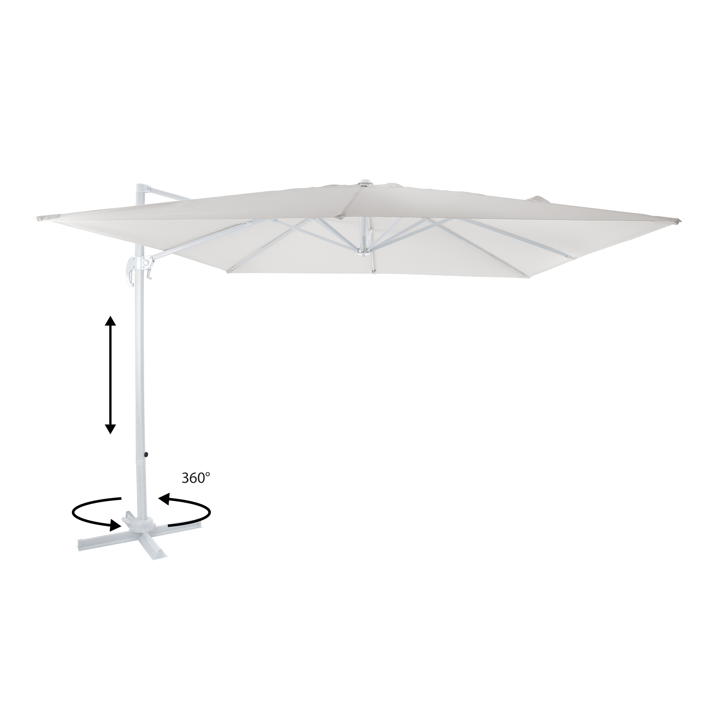 AXI Nima Cantilever Parasol 300x300 cm - White/Beige