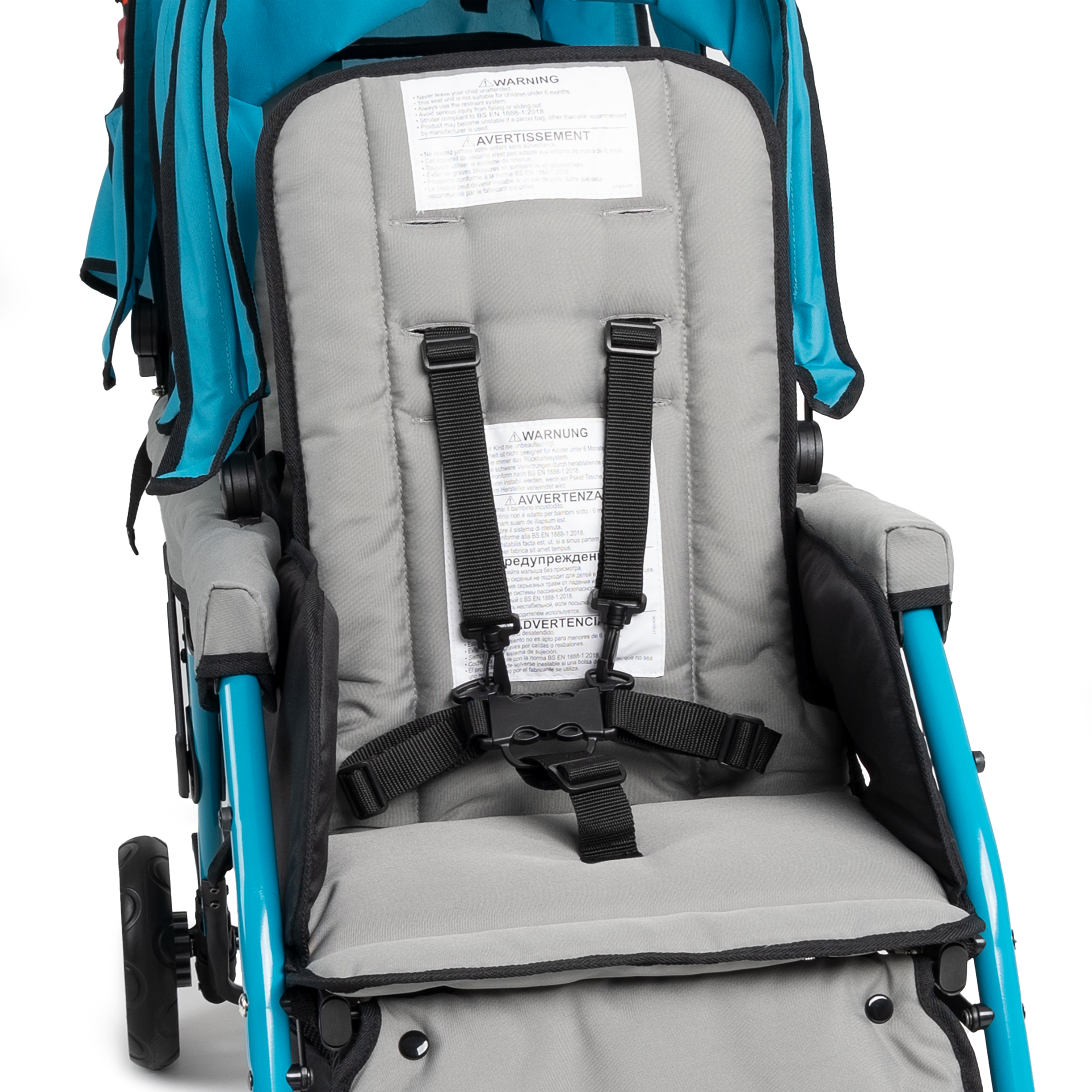 Gaggle Compass Stroller for 3 Children - Turquoise