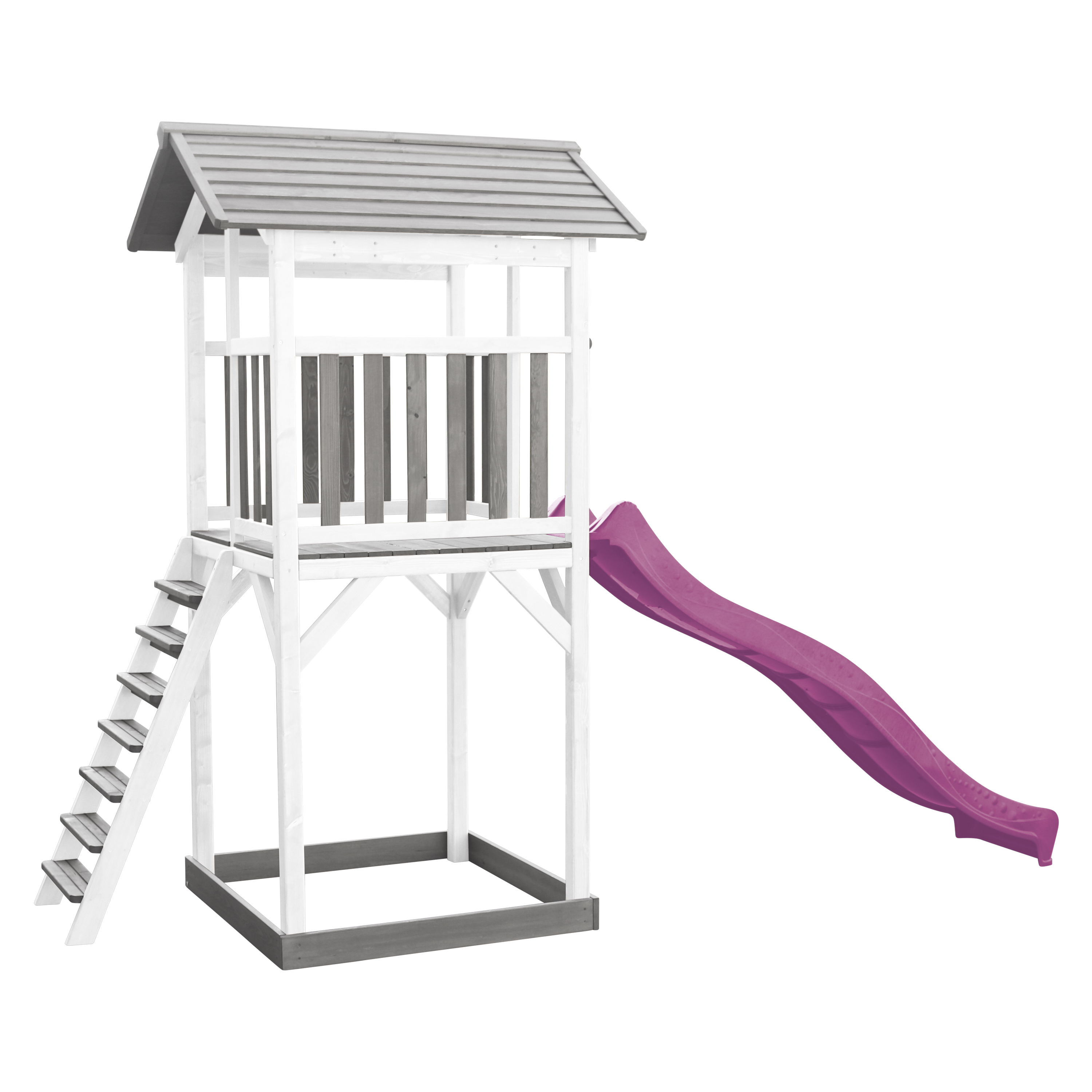 AXI Beach Tower Grey/White - Purple Slide-8720365060328 AXI Beach Tower Grey/White - Purple Slide