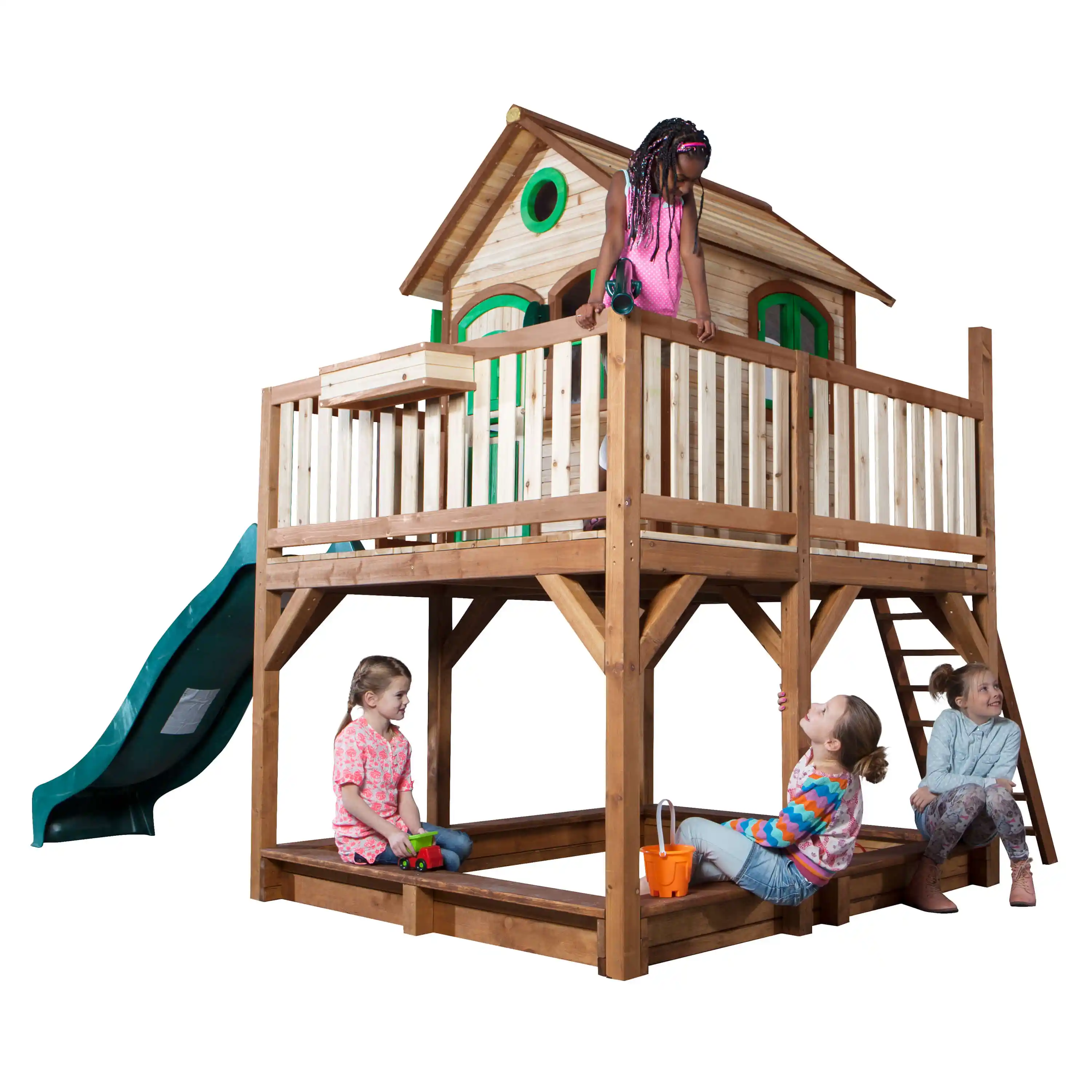 AXI Liam Playhouse Brown/Green - Green Slide