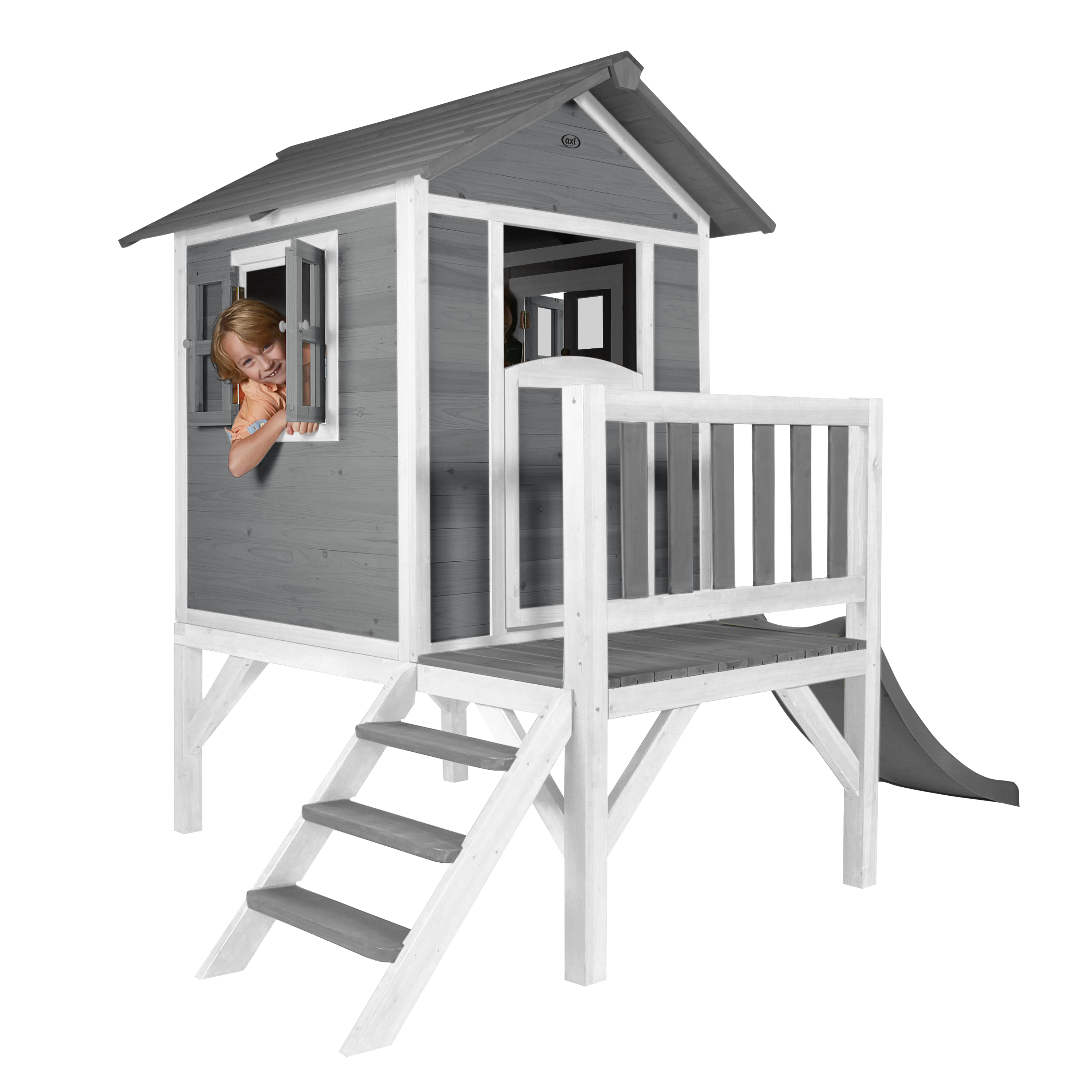 AXI Lodge XL Playhouse Cool Grey - Grey Slide