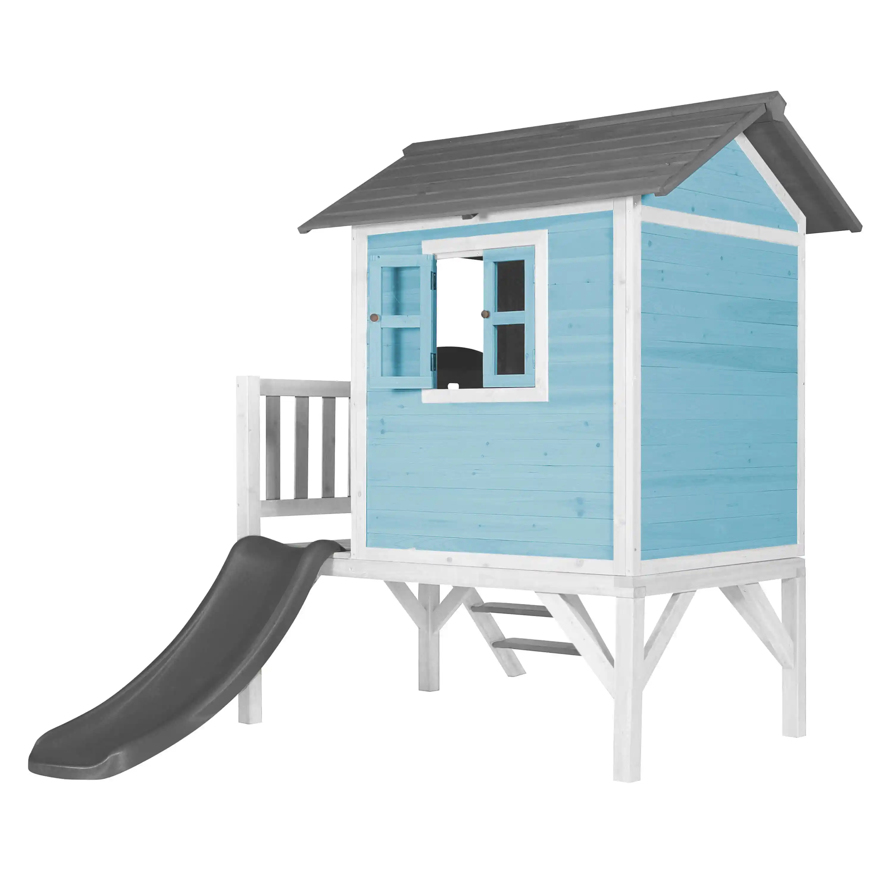 AXI Lodge XL Playhouse Caribbean Blue - Grey Slide