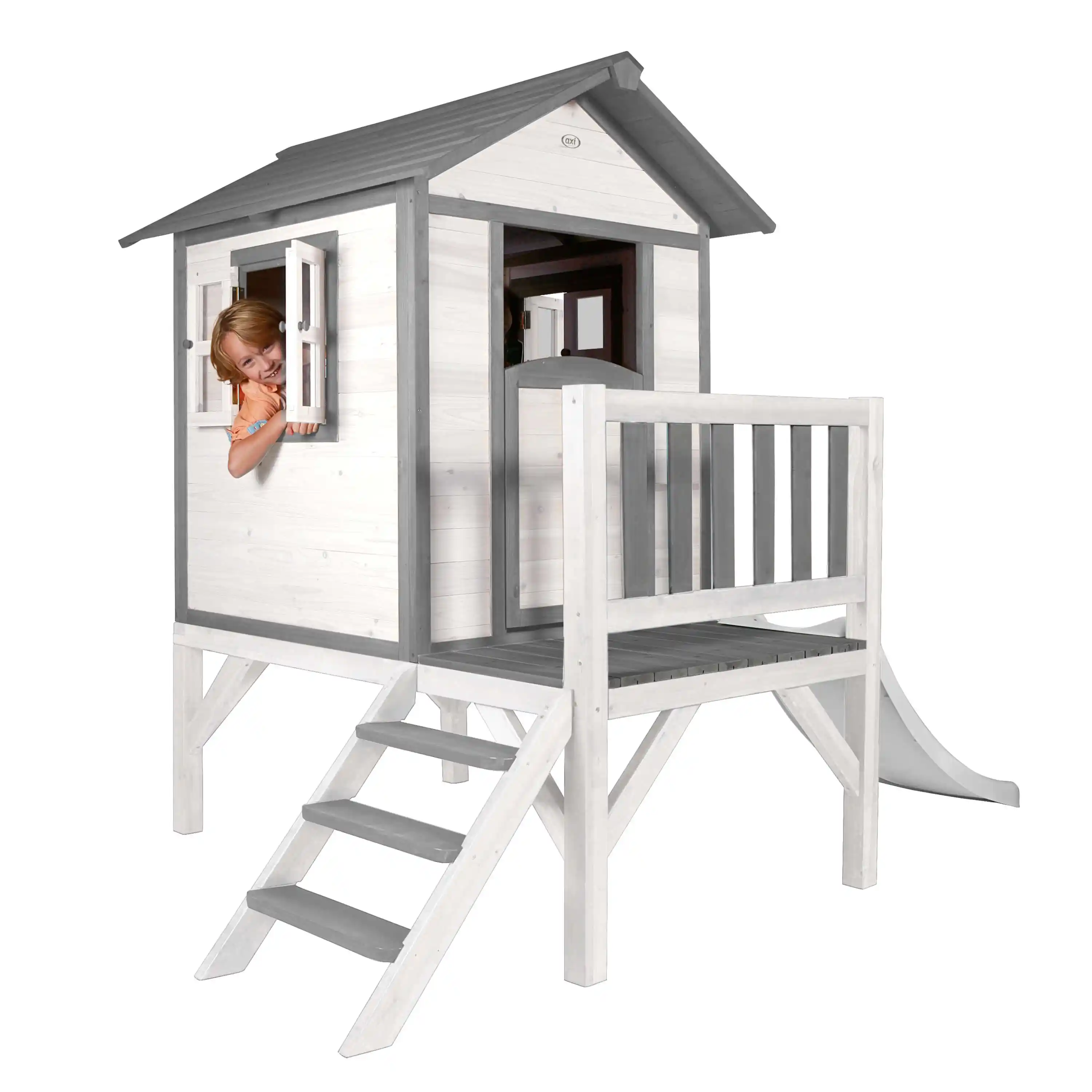 AXI Lodge XL Playhouse Classic - White Slide