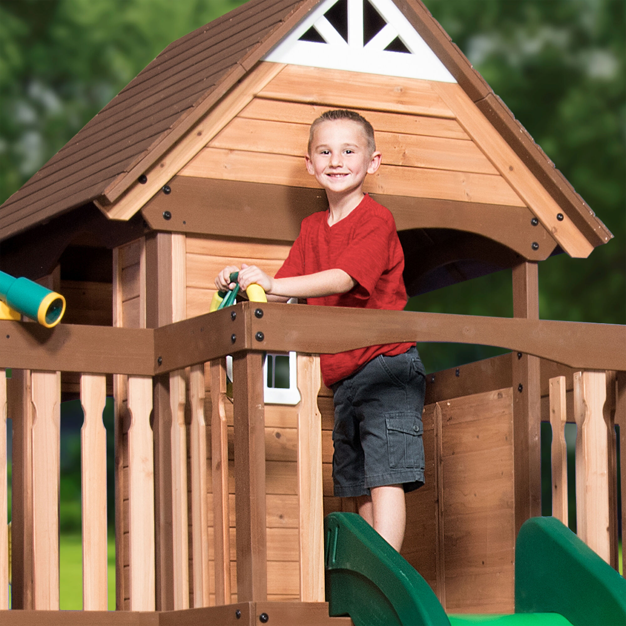 Backyard Discovery Mount Triumph Climbing Frame with Slide and Swings