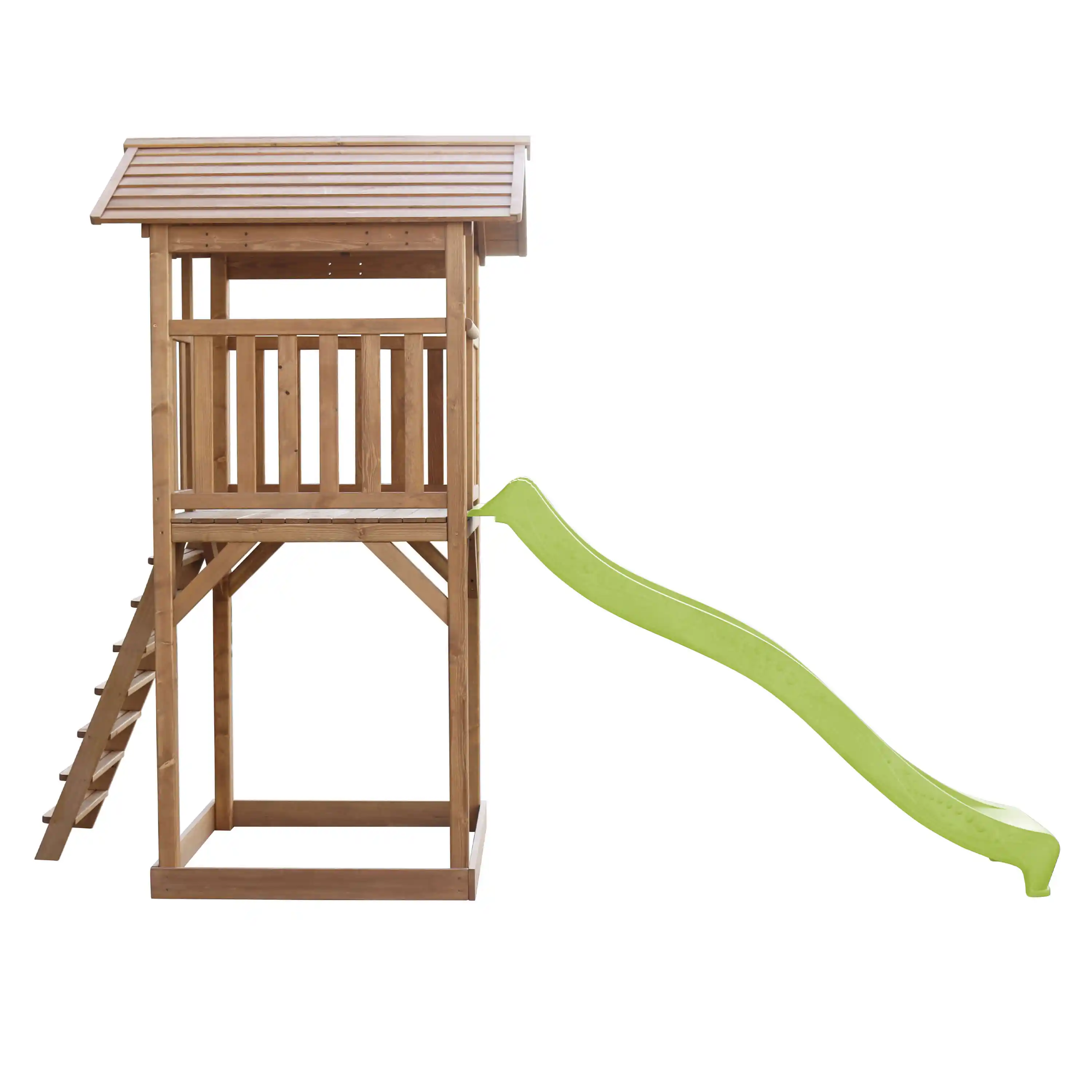 AXI Beach Tower Brown - Lime Green Slide