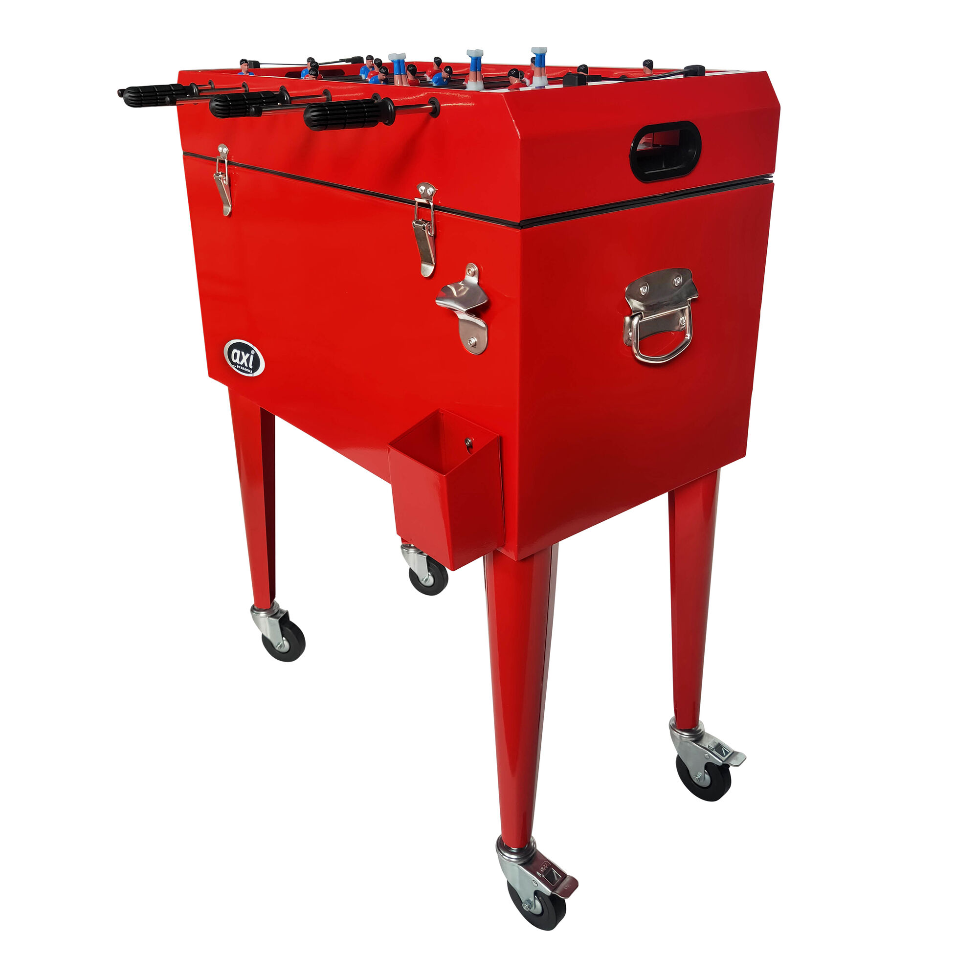 productfoto AXI Cooler met Tafelvoetbal Rood