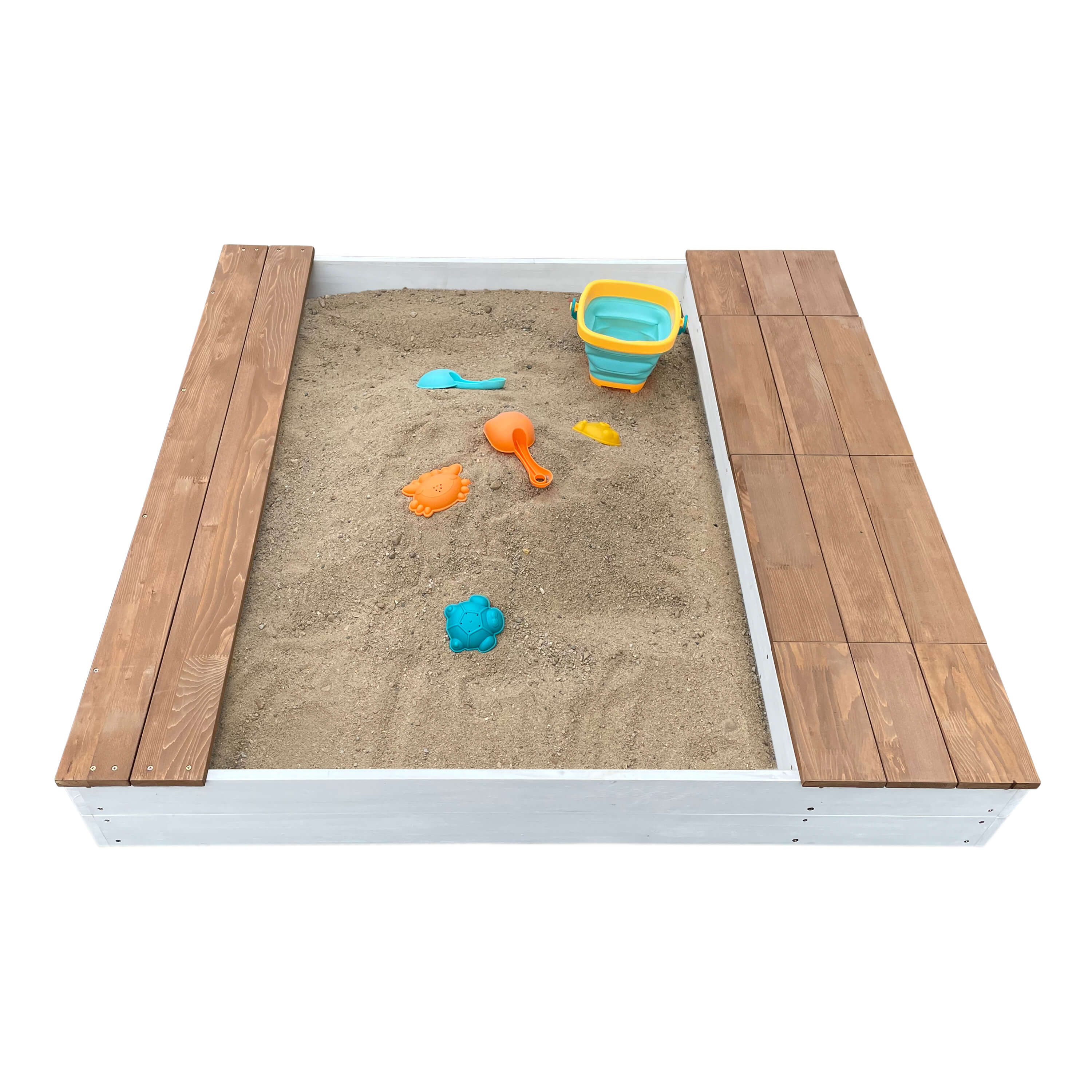 AXI Evy Sandbox with Bins and Storage - White/Brown