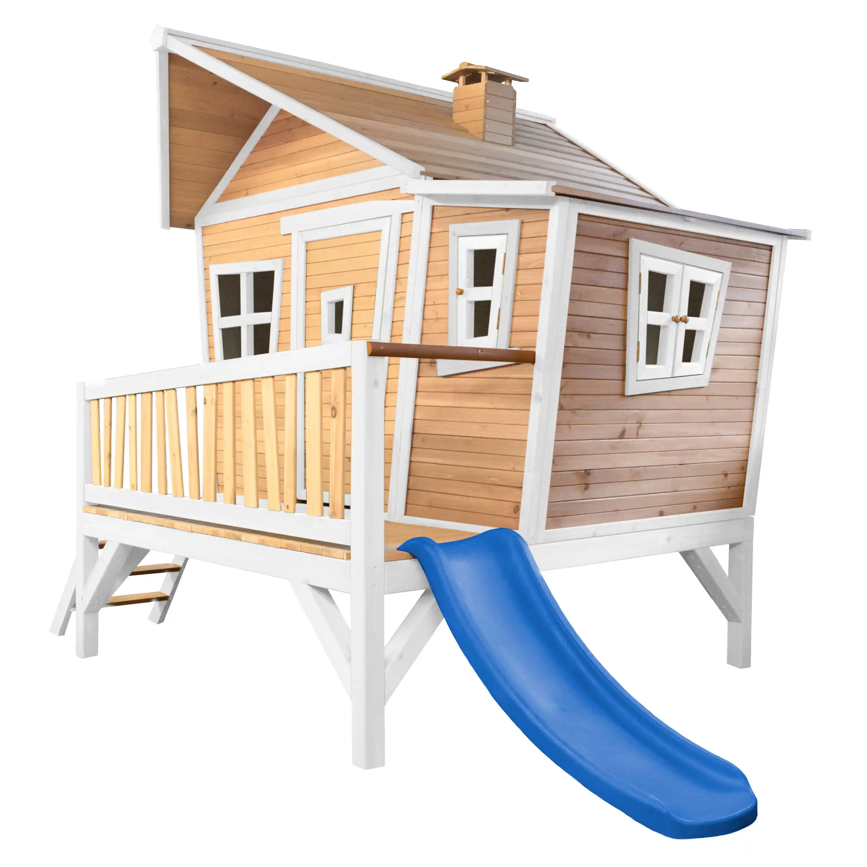 AXI Emma Playhouse Brown/White - Blue Slide