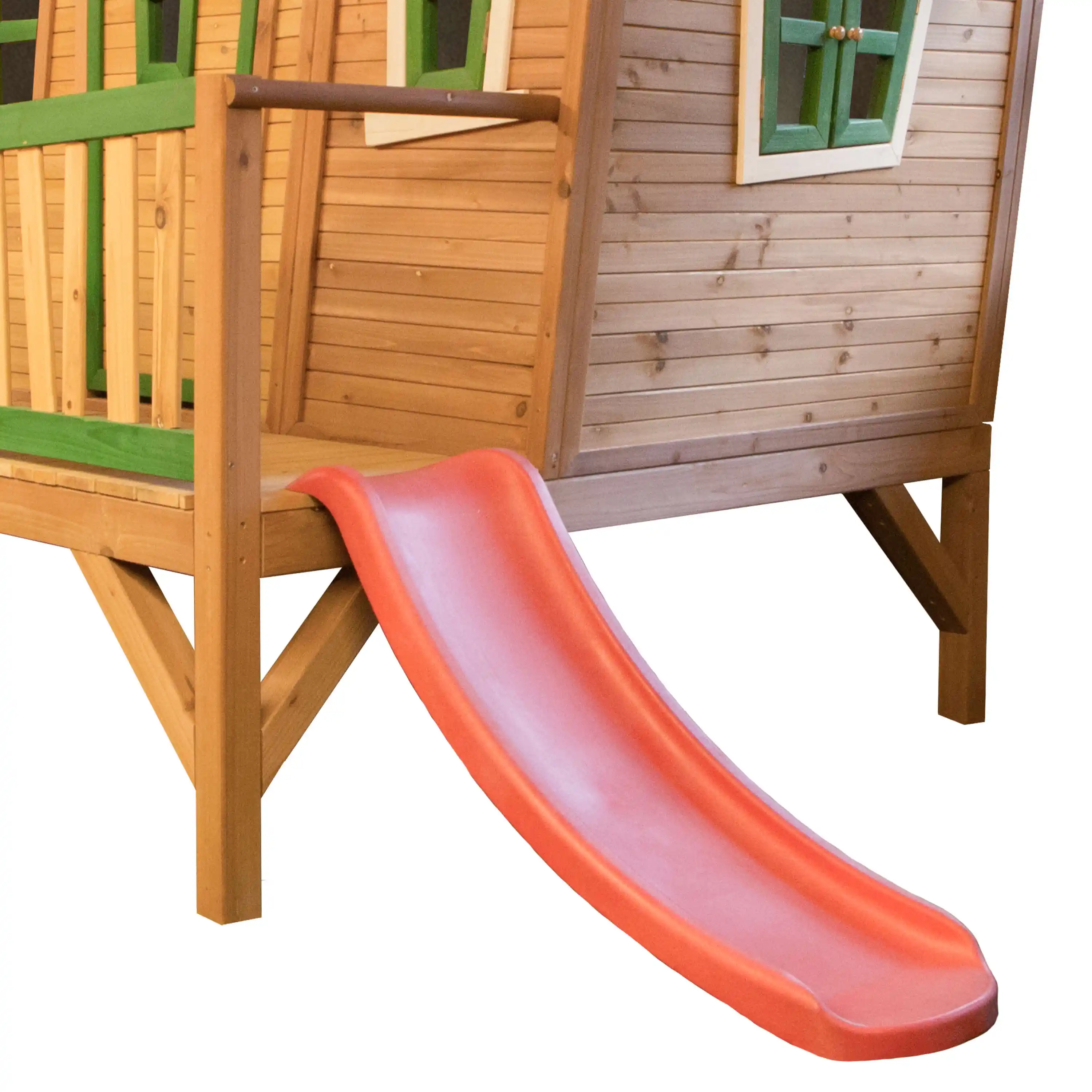 AXI Emma Playhouse Brown/Green - Red Slide