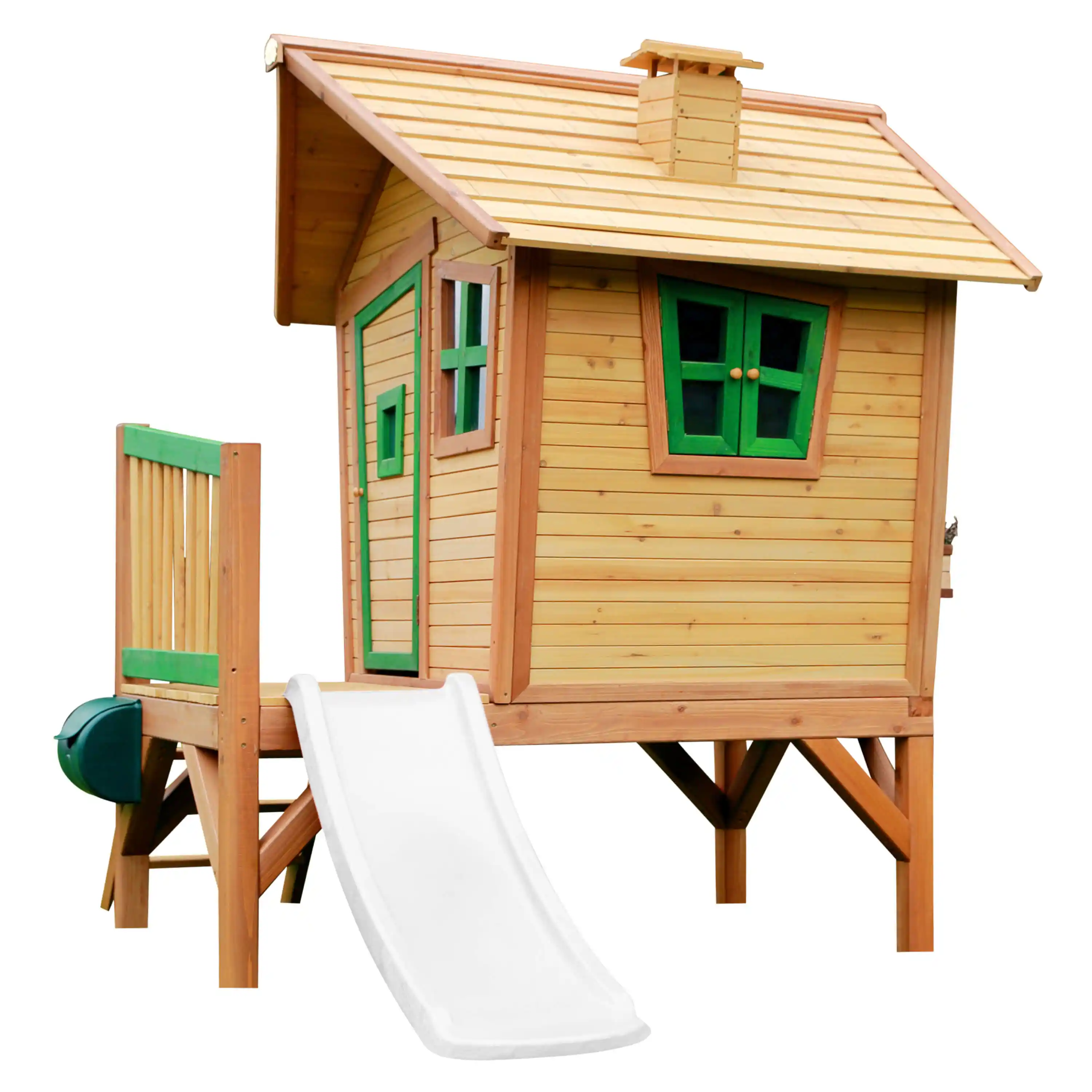 AXI Robin Playhouse Brown/Green - White Slide