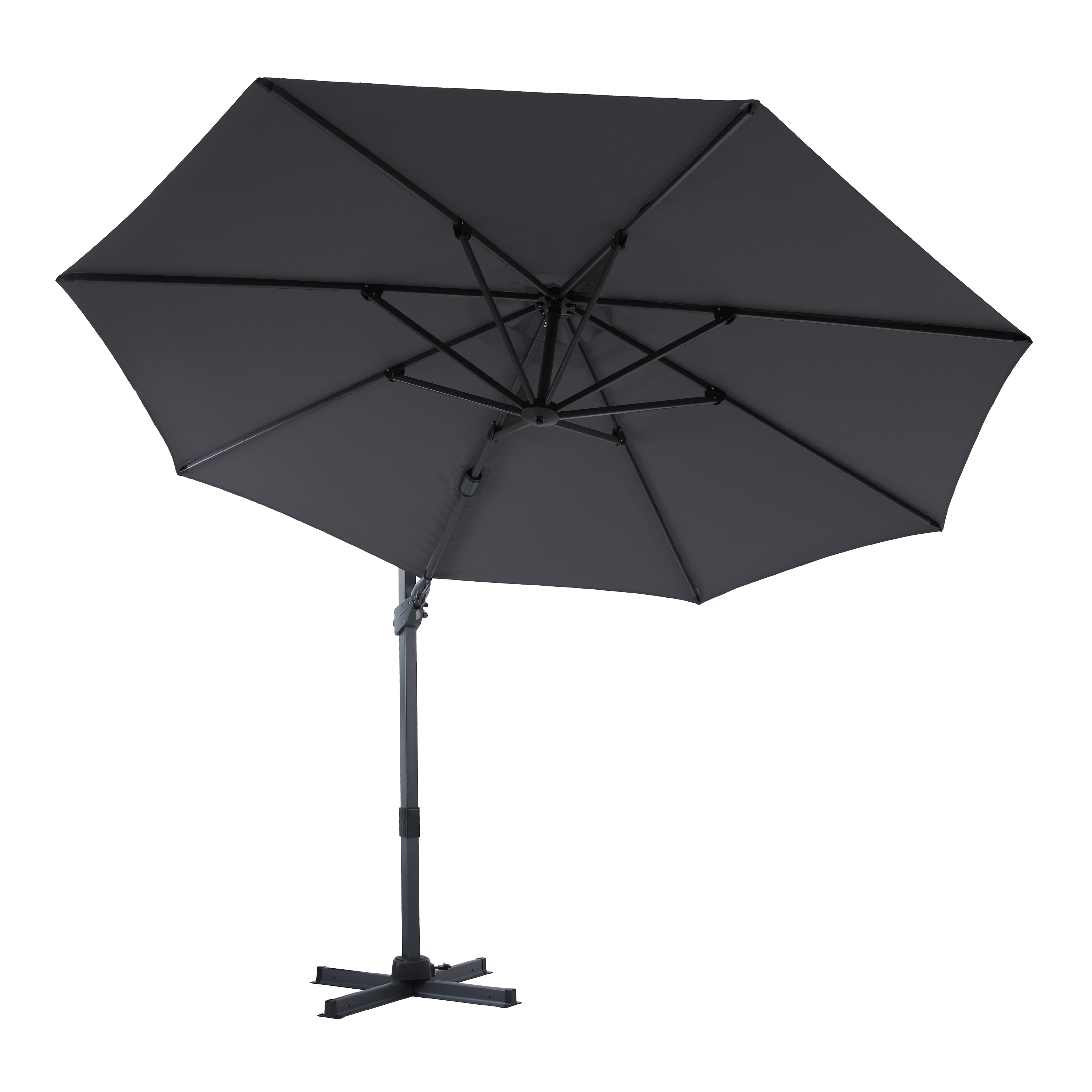 AXI Cyrus Premium Cantilever Parasol Ø 300cm Round - Grey/Grey