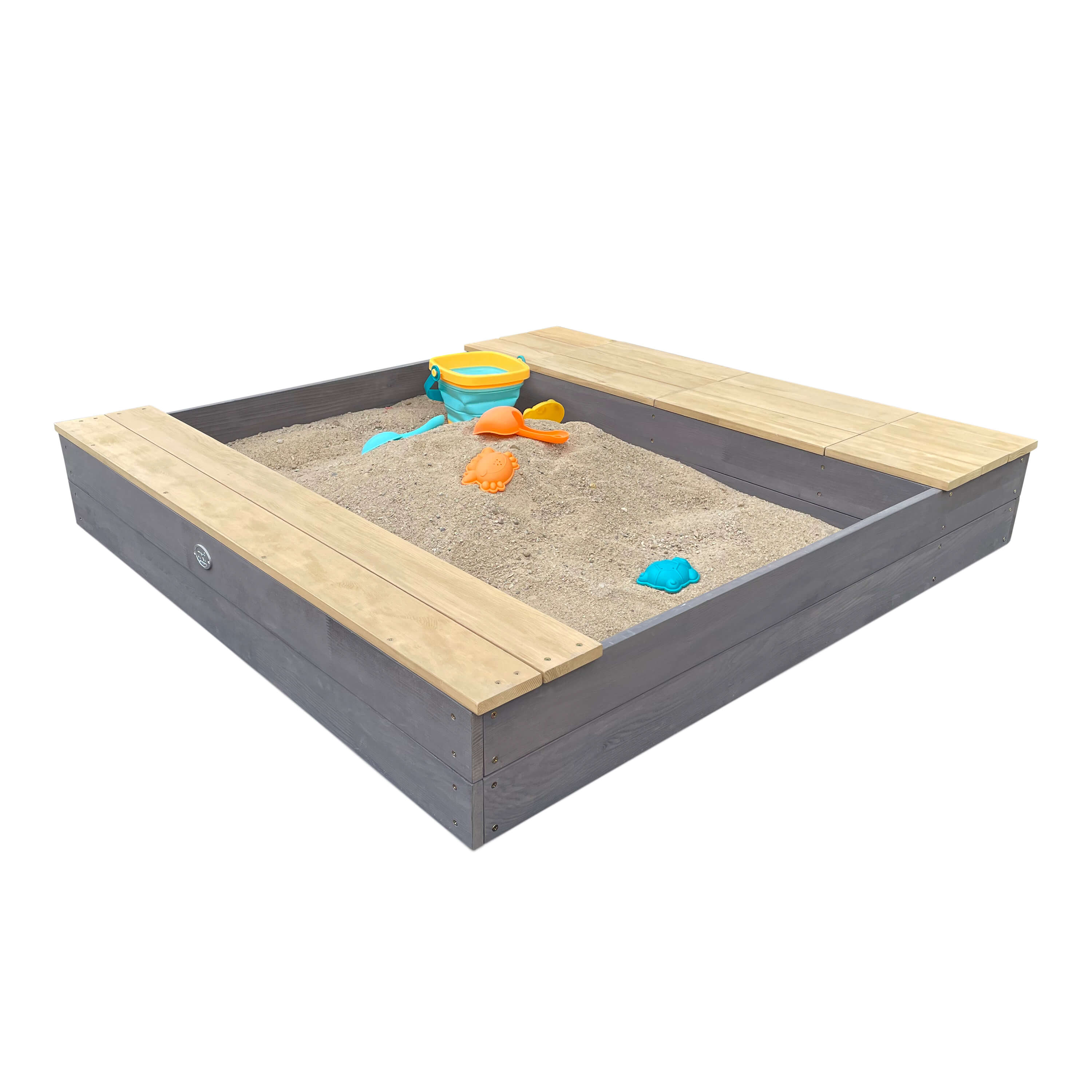 AXI Evy Sandbox with Bins and Storage - Grey/Brown