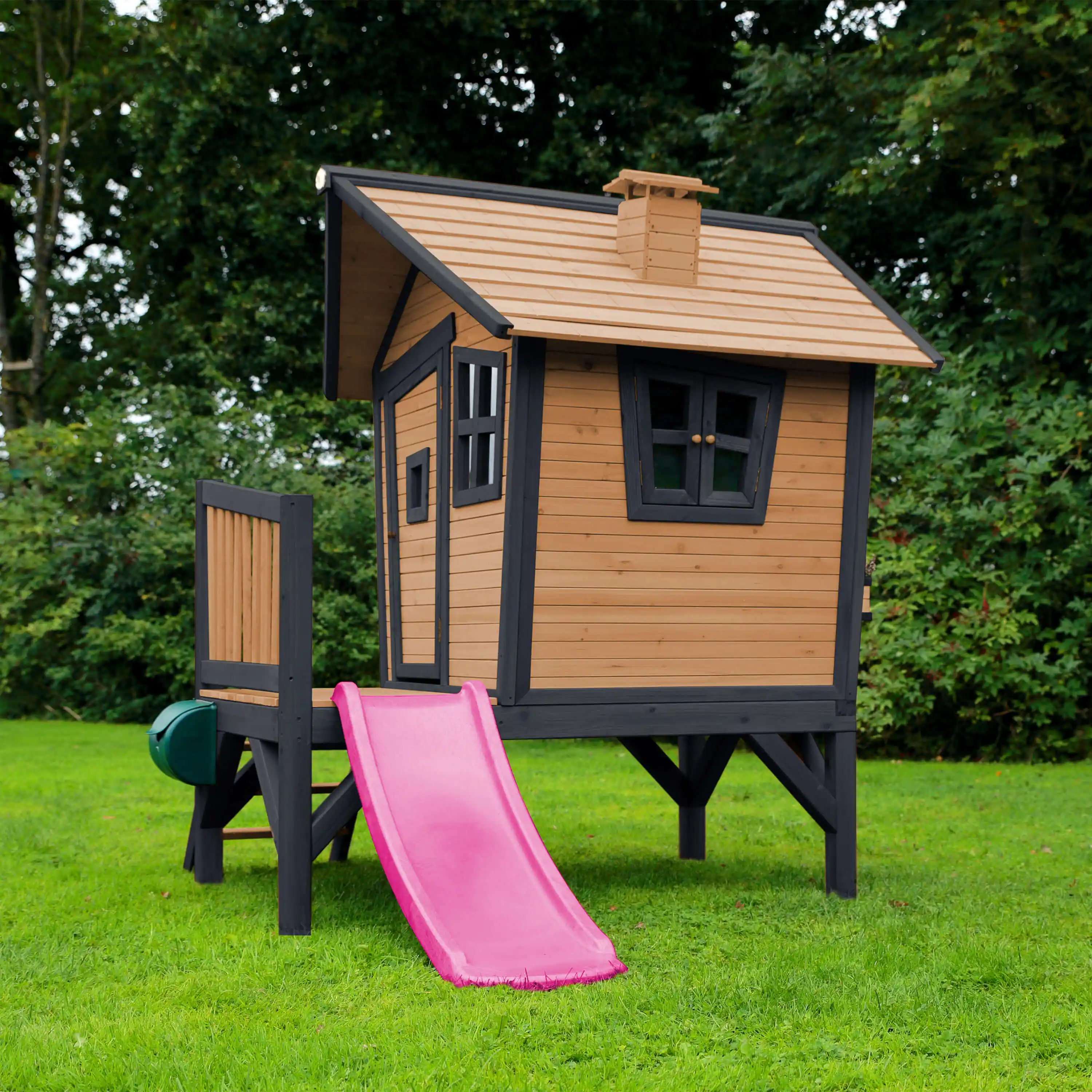 AXI Robin Playhouse Brown/Anthracite - Purple Slide