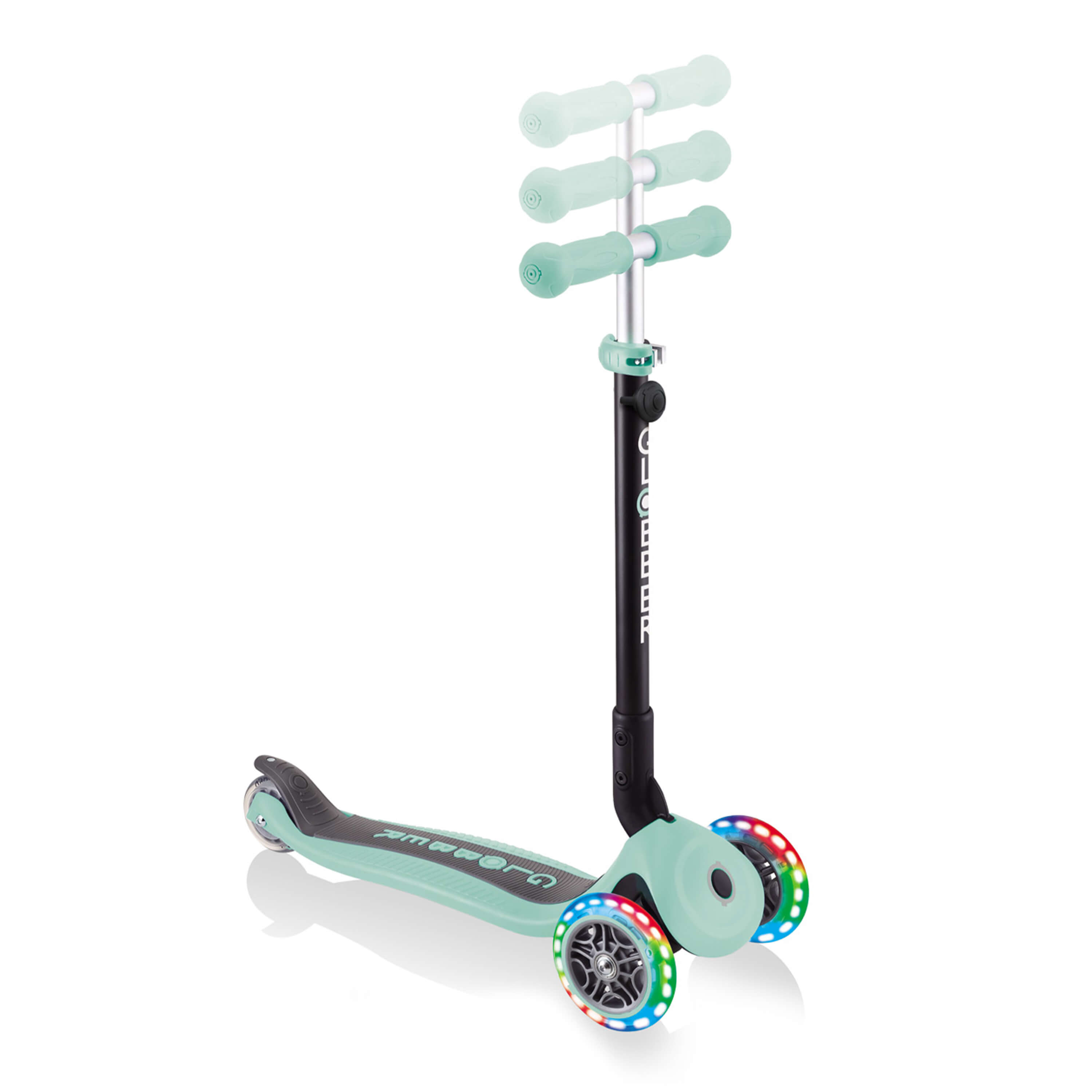 Globber Go up Foldable Plus Lights 3-in-1 Scooter - Pastel Mint