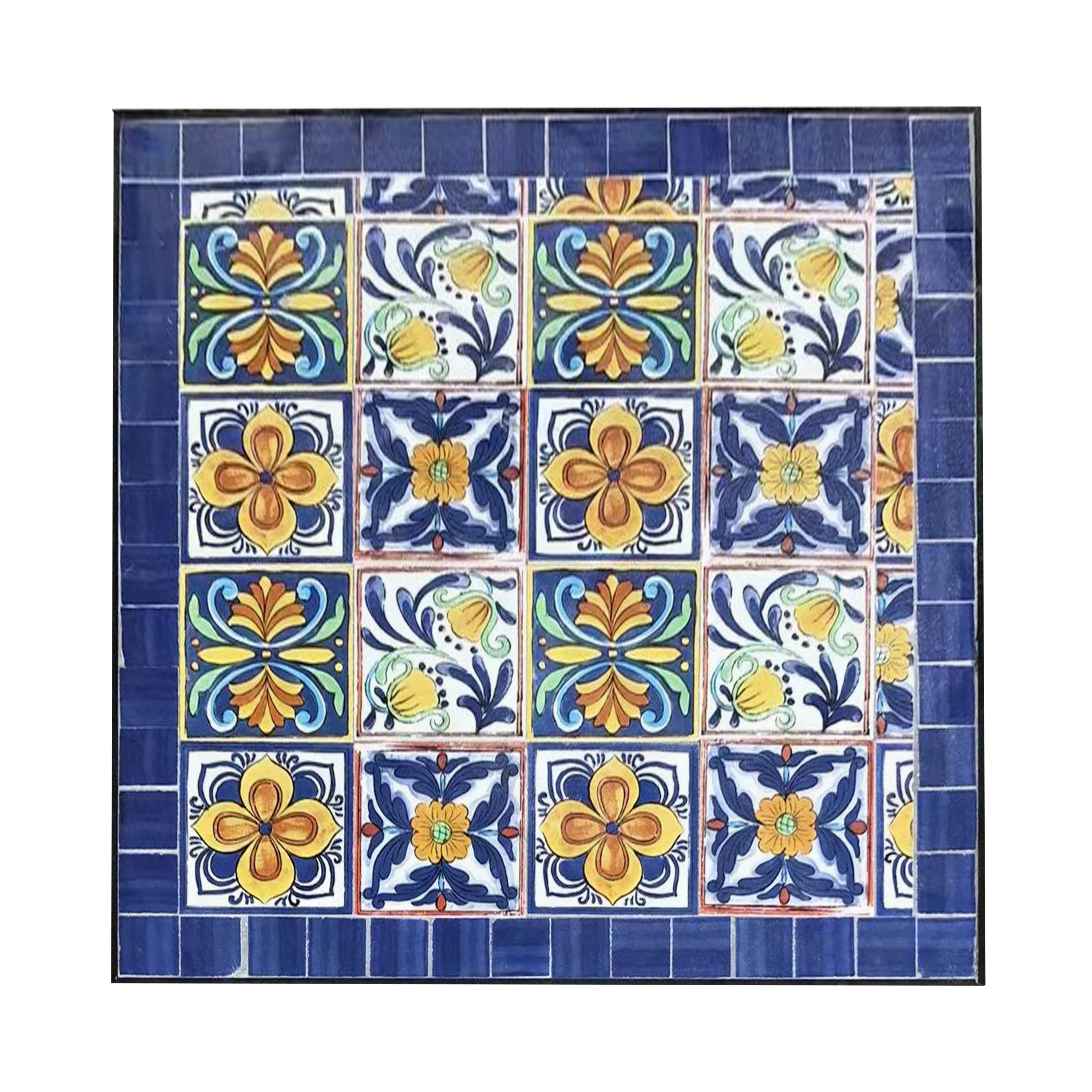 AXI Camilla Bistro Set Mosaic Mediterranean Style - Blue/Yellow