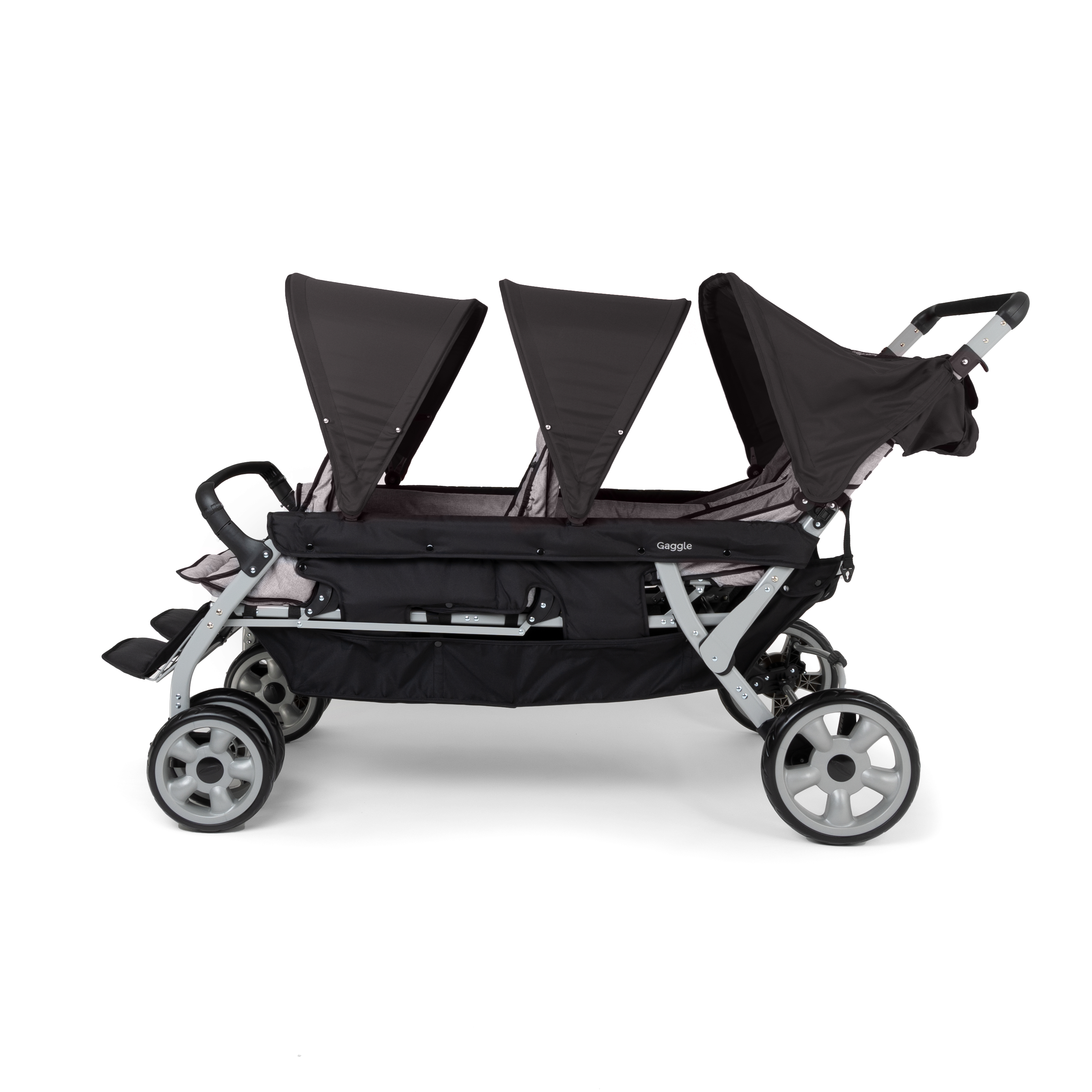 Gaggle Jamboree Folding Stroller for 6 children - Black