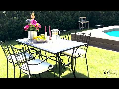 AXI Leonie 5-piece Bistro Set Mosaic - Red/White