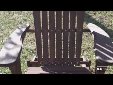 AXI Alexa Folding Adirondack Chair with Footrest Coffee Brown