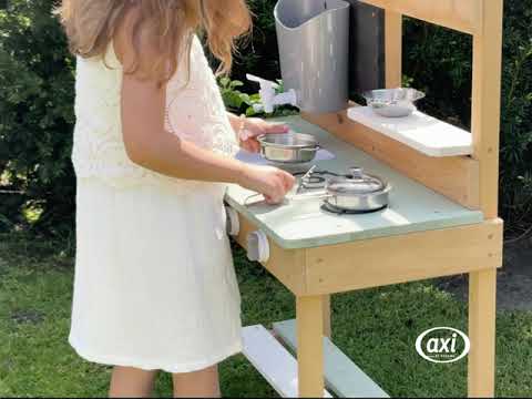AXI Puck Sand & Water Play Kitchen Brown/Green